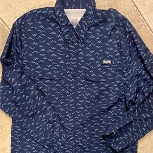 Men’s XXL blue long sleeve shirt.